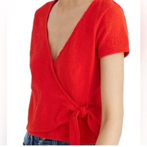 Madewell 100% cotton wrap top